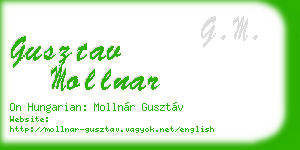 gusztav mollnar business card